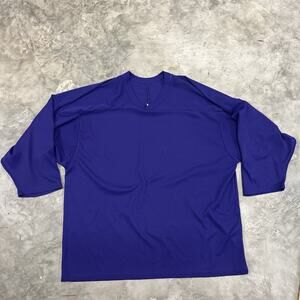 CCM Knit Purple Solid Style Blank Hockey Jersey Mens Size 2XL Made Indonesia